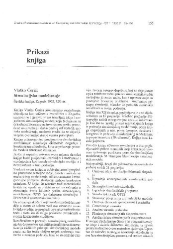 Prikazi knjiga "Simulacijsko modeliranje" i "Projektiranje informacijskih sustava (Metodološki priručnik)" / Zoran Bekić, Nenad Jelovac