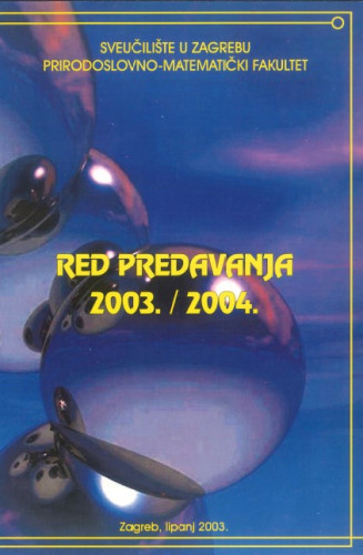 Red predavanja 2003./2004. ; uredio: Tihomir Marjanac