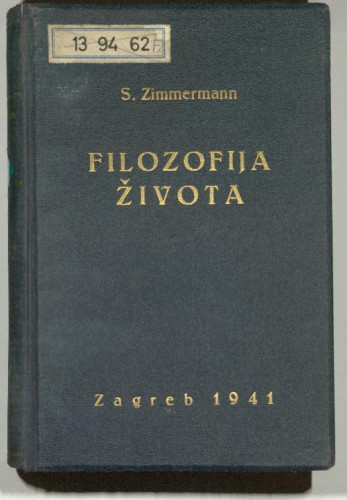 Filozofija života / S. Zimmermann