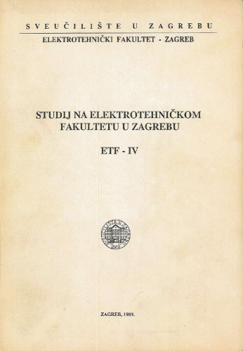 1989/90 : u školskoj godini 1989/90 / Sveučilište u Zagrebu, Elektrotehnički fakultet