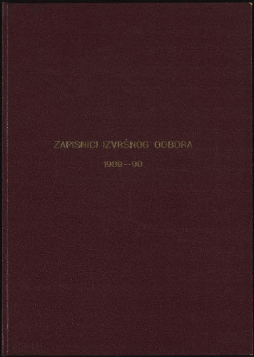 Zapisnici sjednica Izvršnog odbora 1989.-1990.