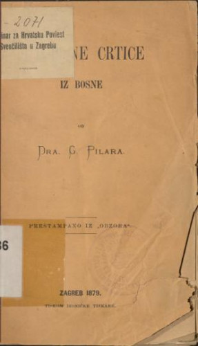 Putopisne crtice iz Bosne / G. Pilar