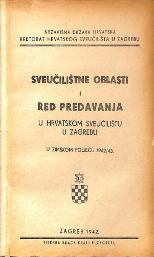 1942./43. : u zimskom i ljetnom poleću... / Sveučilište u Zagrebu