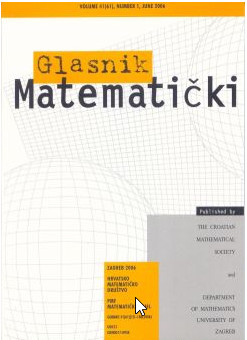 Glasnik matematički / glavni urednik Dražen Adamović