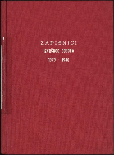 Zapisnici sjednica Izvršnog odbora 1979.-1980.