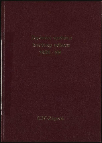 Zapisnici sjednica Izvršnog odbora 1988.-1989.