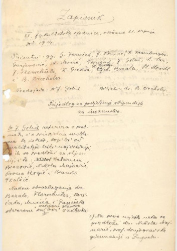 15. redovna sjednica 1913.-1914.