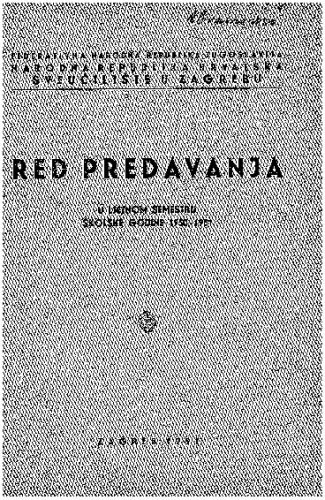 1950 -1951 : u ljetnom semestru školske godine 1950 - 1951 / Sveučilište u Zagrebu