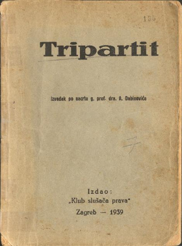 Tripartit /  izvadak po nacrtu A. Dabinovića