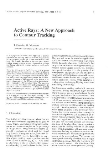 Active Rays: A New Approach to Contour Tracking / Denzler, J.