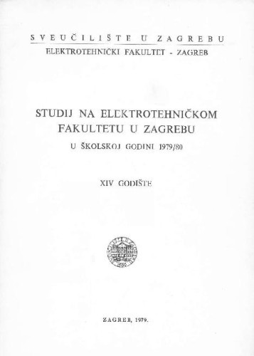 1979/80 : u školskoj godini 1979/80 / Sveučilište u Zagrebu, Elektrotehnički fakultet