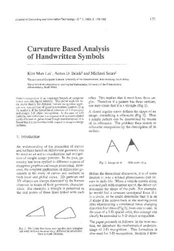 Curvature Based Analysis of Handwritten Symbols / Kim Man Lui, Anton D. Brink, Michael Sears