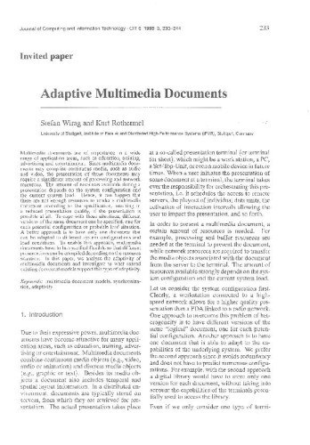 Adaptive Multimedia Documents / Wirag, Stefan