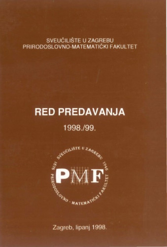 Red predavanja 1998/99 ; uredio Milan Sikirica