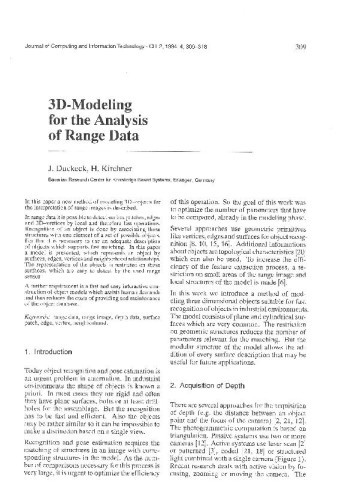 3D-Modeling for the Analysis of Range Data / Duckeck, J.