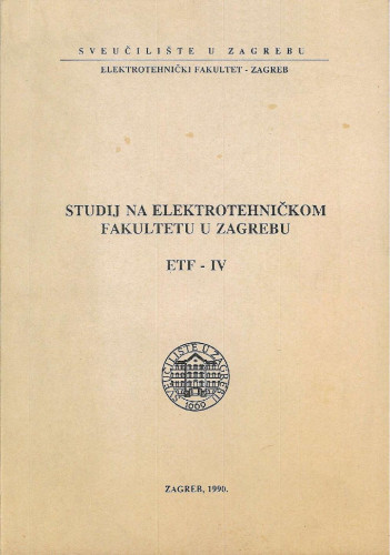 1990/91 : u školskoj godini 1990/91 / Sveučilište u Zagrebu, Elektrotehnički fakultet