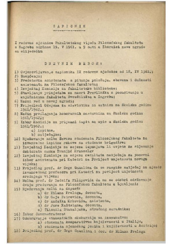 10. redovna sjednica 1960.-1961.